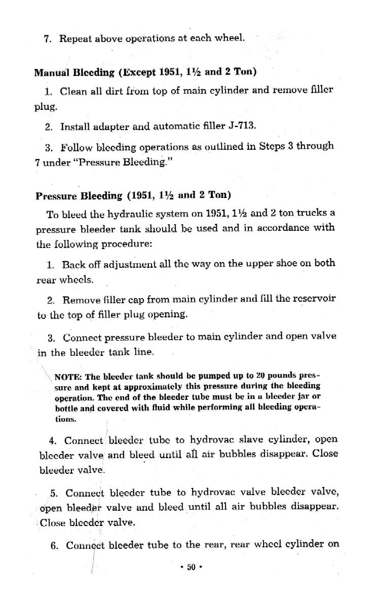 1951 Chevrolet Trucks Operators Manual Page 9